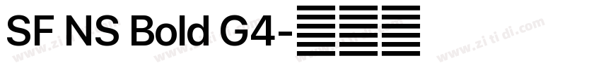 SF NS Bold G4字体转换